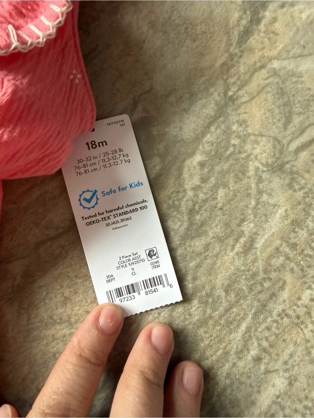 Carter's Coral Pink Toddler Tank and Shorts Set - Picture 2 of 2